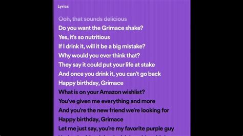 Baby, I&39;m the shit I can&39;t fake the funk. . Grimace shake lyrics